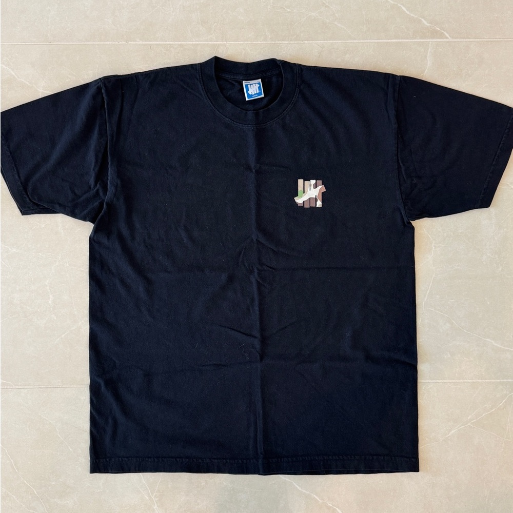 Undefeated Black Tee with Camo Logo